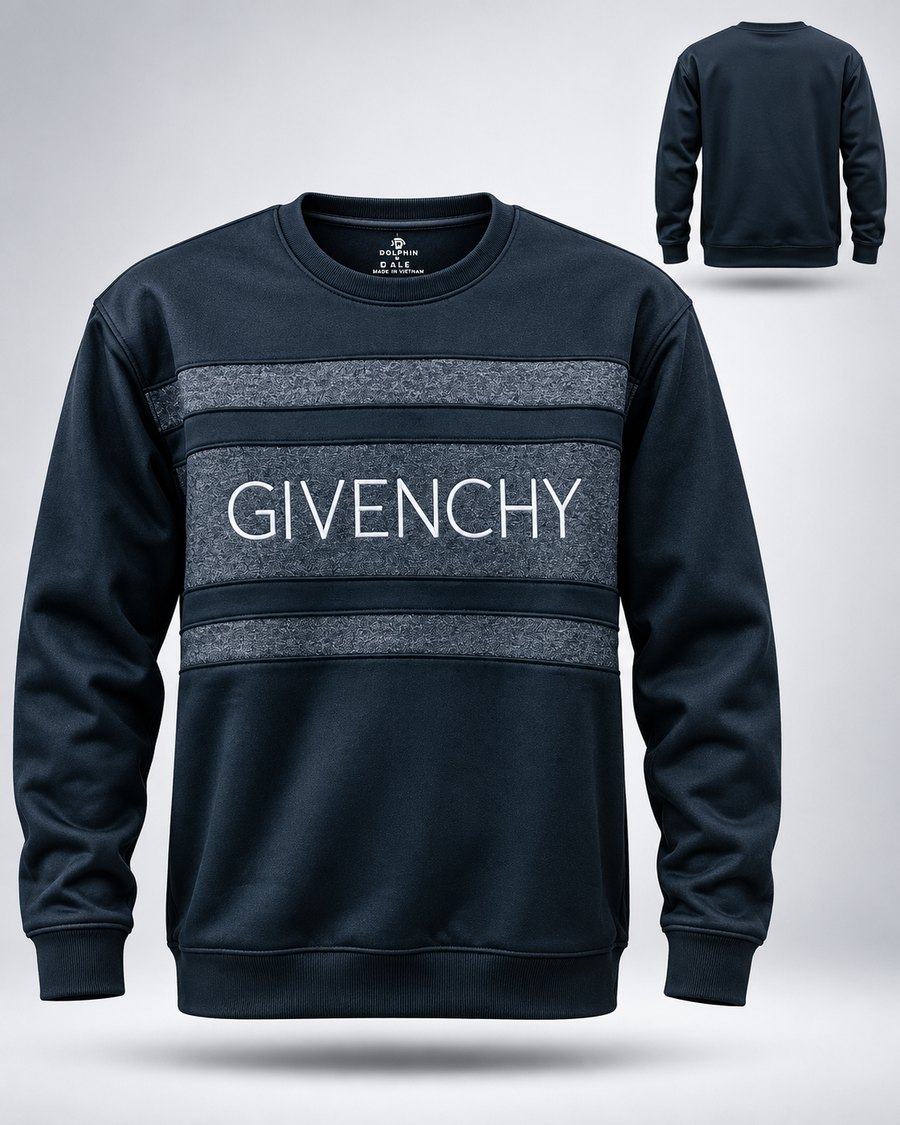 Givenchy Graphic Panel Logo Crewneck Sweatshirt