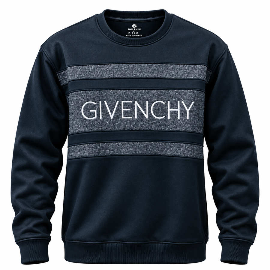 Givenchy Graphic Panel Logo Crewneck Sweatshirt