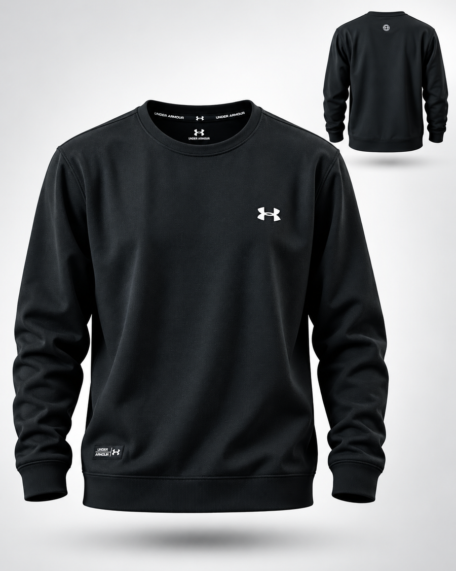 Under Armour Essential Logo Crewneck Sweatshirt Black