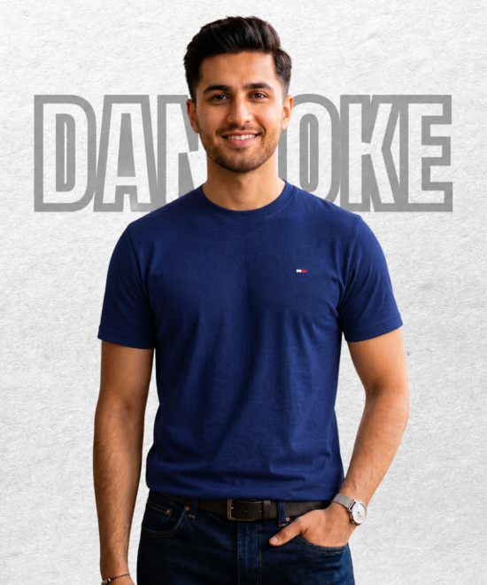 blue cotton t shirt