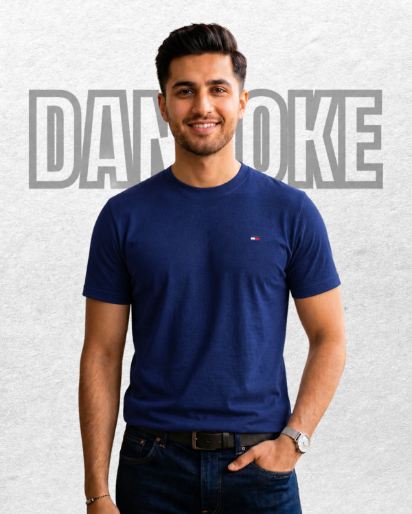 blue cotton t shirt