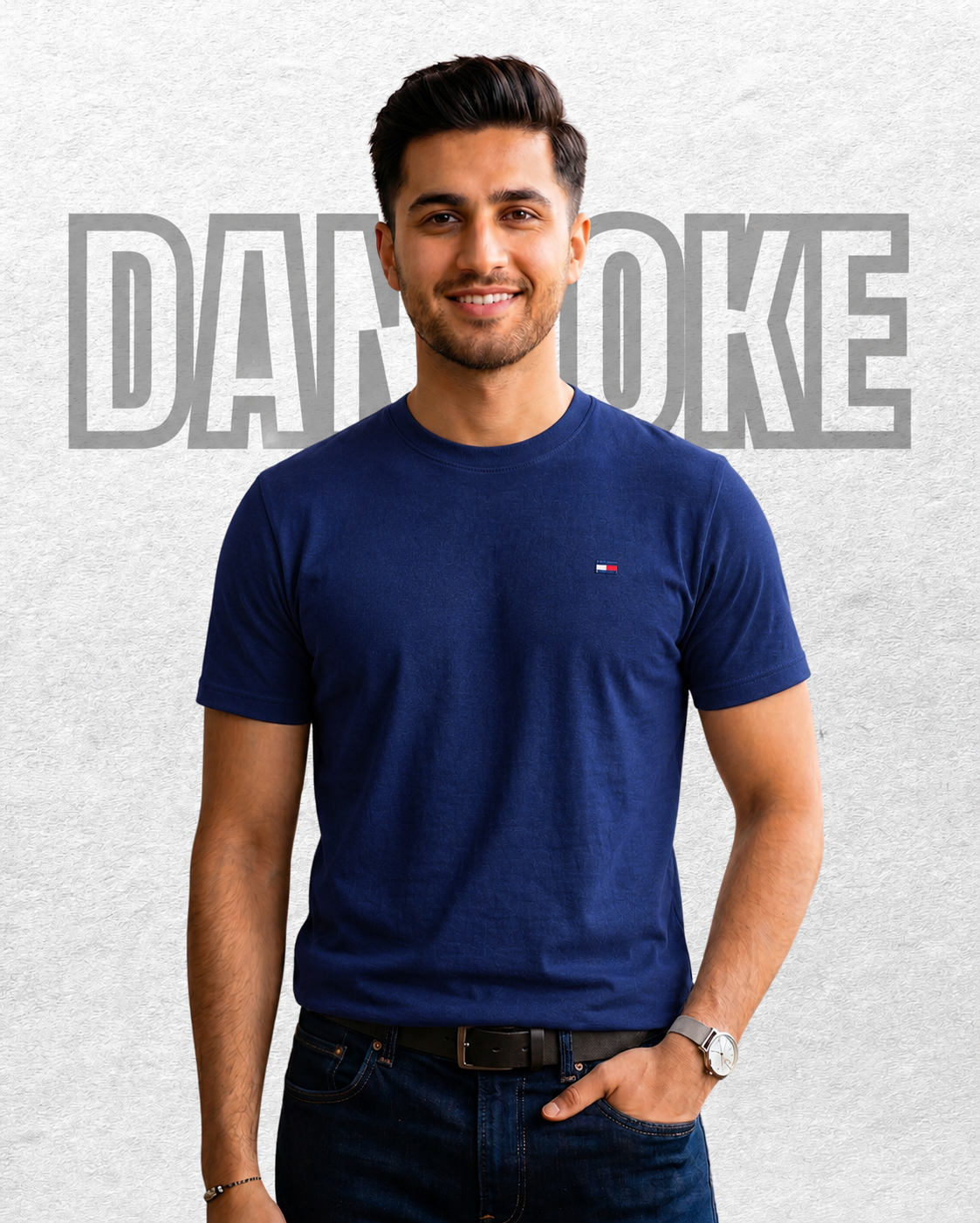 blue cotton t shirt